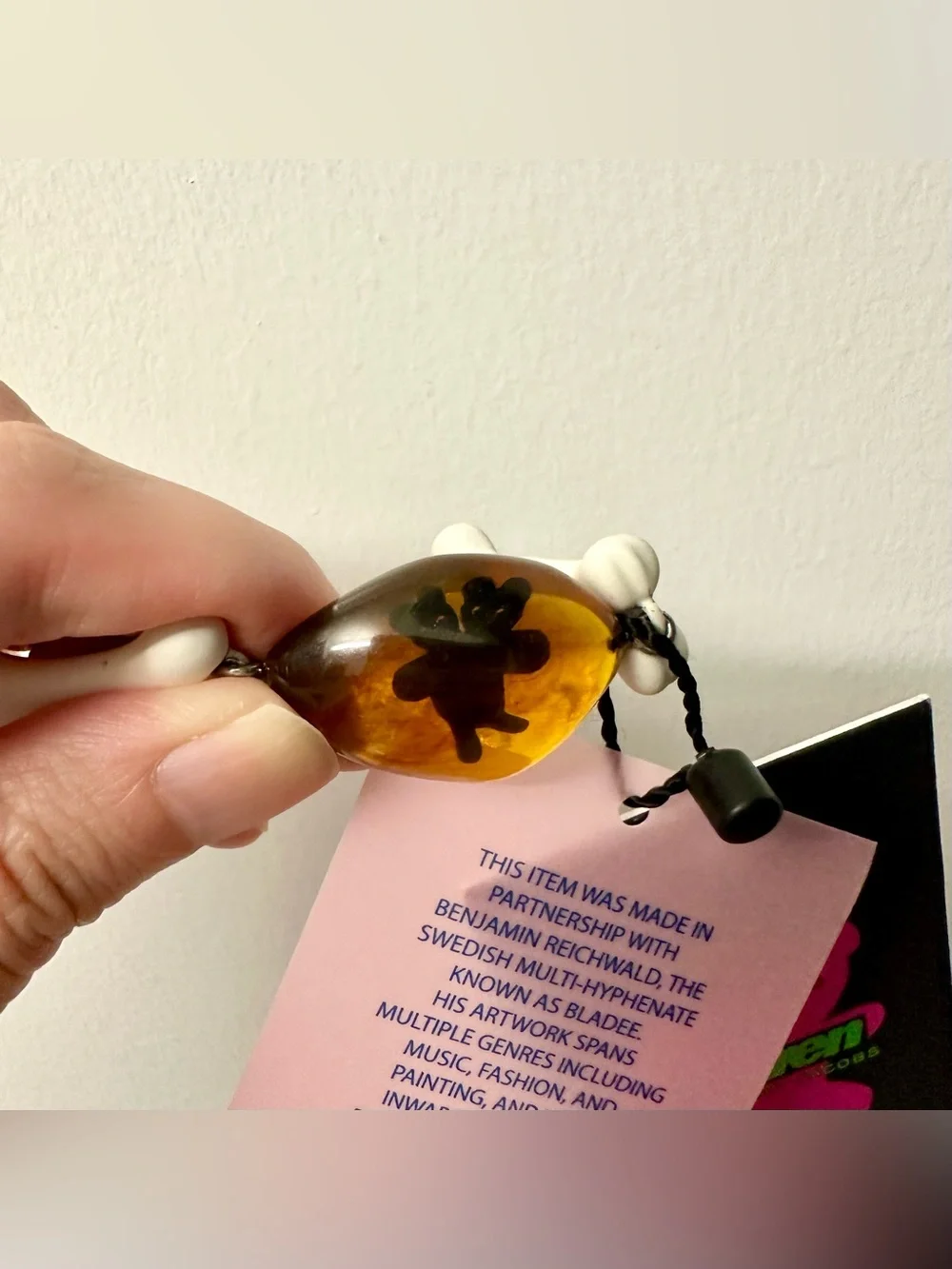 Heaven by Marc Jacobs x Bladee White Bone Link & Amber Stone Bracelet NWT